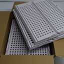 SNSLXH 5 Pack Stackable Closet Storage Basket, Multifunctional & Foldable Closet Organizer for Bathroom Kitchen Laundry Room Wardrobe Storage, Space-Saving Clothes Storage Drawer Organizer, White