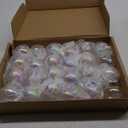 24 Pcs Christmas Iridescent Ornaments Balls DIY Clear Plastic Christmas Balls for Holiday Party Christmas Tree Decorations (60 mm)
