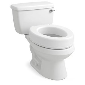 Carex Toilet Seat Riser, Elongated Raised Toilet Seat Adds 3.5 inches to Toilet Height, for Assistance Bending or Sitting, 300 Pound Weight Capacity Toilet Riser