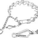 Stainless Steel Adjustable Dog Collar with Quick-Release Buckle - Heavy Duty Swivel Chain for Large Dogs, 26in x 4.0mm Secure Comfort Fit (Fits Neck up to 23in) XL