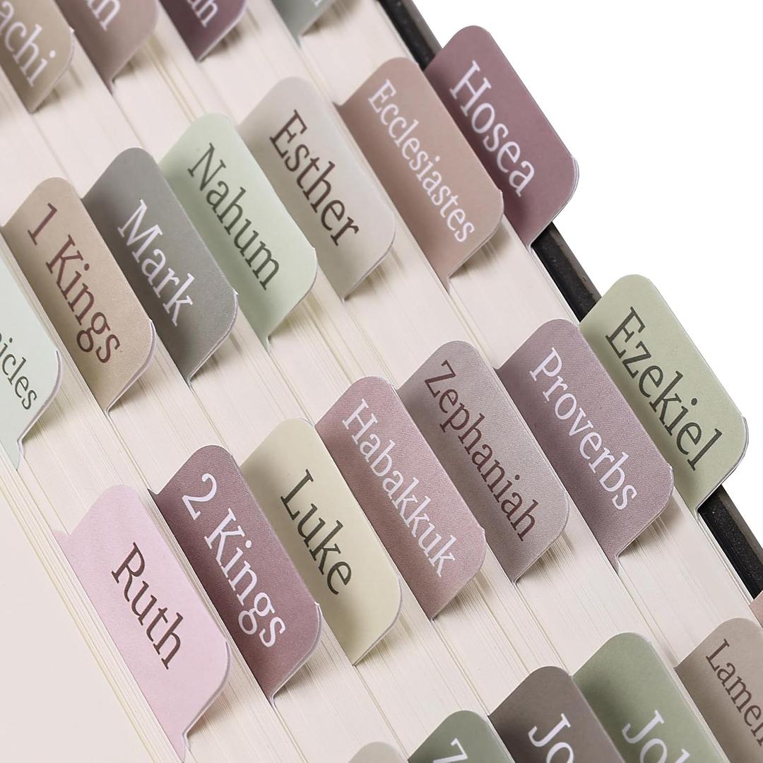 Mr. Pen- Bible Tabs, 75 Tabs, Laminated Bible Tabs for Women and Men, Bible Tabs for Study Bible, Large Print Bible Index Tabs, Bible Book Tabs, Bible Labels Tabs, Mr Pen Bible Tabs (Boho 1)