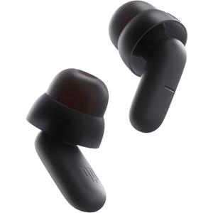 Ear Plugs for Sleeping All-Night Wear without Ear Pain Side Sleeper Patent Qufits Eartips Ultra-Comfy Reusable Earplugs for Sleep, Focus, Study, Travel, 23dB Noise Reduction - Black