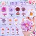 Geosar 120 Pcs Artificial Flowers Bulk Mini Silk Flower for Crafts Fake Small Flowers Heads Floral Arrangement Decor for Spring DIY Wreath Wedding Bouquet Decoration(Purple,Coquette Style)