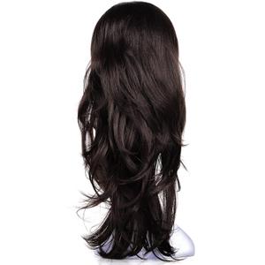 OneDor 22" Semi Curly Hair Women Ladies 3/4 Half Wig Premium Japanese Synthetic fibers Wigs with Secured Mesh Head Cap (R6)