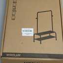 Kids Clothing Rack - Dress Up Clothes Rack - Baby Toddler Closet - Mini Freestanding Coat Racks with 2 Fabric Shelves - Small Kids Costume Wardrobe - Garment Rack for Hanging Clothes Organizer (White)