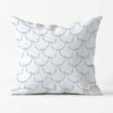 Blue Bow Throw Pillow Covers 18x18, Coquette Pillow Covers, Blue Bow Room Decor, Coquette Room Decor, Preppy Dorm Room Decor, Coquette Decor Gifts for Women,Blue 1