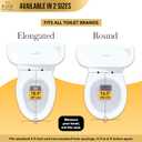 Bath Royale Slow Close Toilet Seat BR501-00 White Elongated, Stain-Resistant and Easy to Keep Clean, Heavy Duty Fits All Toilet Brands, Executive Series