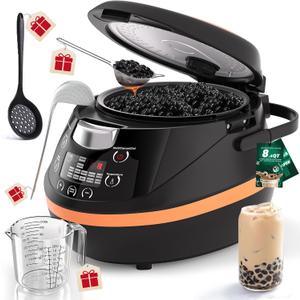 WantJoin Boba Maker - Commercial 8L Bubble Cooker Automatic Cooking Pot Tapioca Maker Warmer Machine for Bubble Tea Milk Tea Restaurant Dessert Stores, 1350W