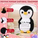 JoycuFF Easter Basket Stuffers Gifts for Mom, Handmade Crochet Mini Penguin Gifts for Mom, Birthday Gift for Mama Mother, Funny