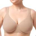 HSIA Bras for Women Minimizer Full Coverage, Plus Size T Shirt Unlined Underwire Smooth Bra, Seamless Cups Joan Ultimate Soft, Size 38DD