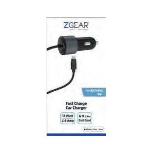ZGEAR 2.4A APPLE 8 PIN CAR CHARGER