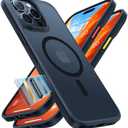 TORRAS for iPhone 16 Pro Case Translucent Matte Black | Compatible with MagSafe, Military Grade Drop Protection, Stronger Magnetic, Shockproof Airbag, Camera Control, Color Button, Slim Anti-Scratch