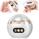 Multi-Functional Electric Nail Clippers, Upgraded 3 in 1 Electric Toenail Clippers for Seniors with 3 Speed Levels, Polishing Automatic Fingernail Clippers with Light for Men/Seniors/Adult (White)