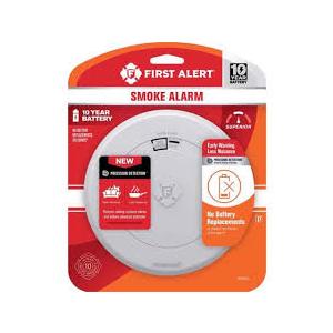 First Alert 10 Year Slim Battery-Powered Photoelectric Smoke Detector