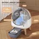 Automatic Litter Box, Self Cleaning Litter Box for Multiple Cats with App Control, Dual Safety Protection, Odor-Free Waste Disposal, Includes Trash Bags, White