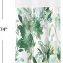 Litabel Small No Hook Sage Watercolor Floral Shower Curtain and Liner Set, Flower Shower Curtains with Snap in Liner for Summer Green Bathroom Decor, Botanical Waterproof Shower Curtain Set,36x74