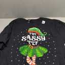 Xmas Family Matching Women Girls Mom The Sassy Elf Christmas T-Shirt, XL