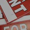 Large For Rent Sign, 17" x 13" Double-Sided Yard Signs with Arrow Stickersfor Rent Sign with Stand, for Rent Signs with Metal Stakes,WEATHER-PROOF, (3 Pack)