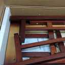 Dog Ramp for Bed or Couch, Wooden Pet Ramp with 20 Gentle Slope, Removable Side Rails, Non-Slip Surface, Top Platform & Wheels, Safe Bed Ramp for Small, Large & Senior Dogs, 74" Long, Mahogany