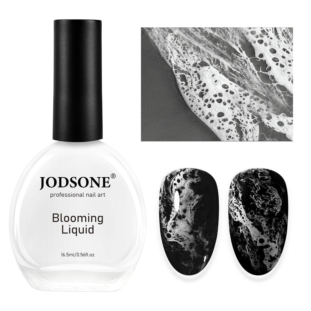 JODSONE Ocean Wave Blooming Gel Nail Polish,16.5ml Wave White Blooming Liquid for Spreading Effect Wave,High Fluidity Wave Textures for Ocean Wave Nail Art,DIY Nail Art Design,Use with Gel Polish