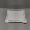 8x10 Picture Frame with Mat for 5x7, Wavy Edge Wooden Real Glass Photo Frame for Tabletop and Wall Hanging, White, 1 Pack