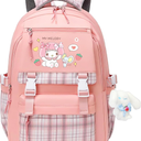 Kawaii Backpack Large Capacity Backpack Girl's Backpack Suitable for Daily Use on School Excursions with Cute Pendant