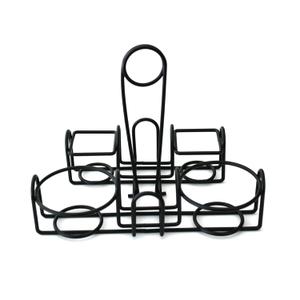 G.E.T. 4-93736 Black 9 Wire Caddy for Round Table Pizza, 6" Tall Metal Specialty Servingware Collection