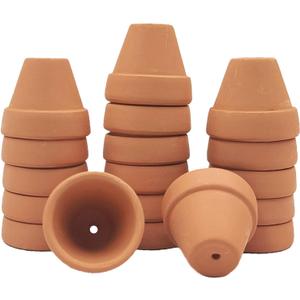 Yishang mini Terracotta Pots with Drainage Holes - 1.2 inches Succulent Cactus Nursery Planter,Tiny Clay Nursery Pots for Indoor/Outdoor Mini Plant, DIY Crafts, Wedding Favors(18 Pack)