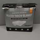 Heated Blanket Electric Blanket Throw - Fast Heating Blanket Throw Double Sided Sherpa Ultra Soft Cozy with 10 Heating Levels & 2-10 Hours Auto Off, Machine Washable, 50 x 60 Inches, Light Grey