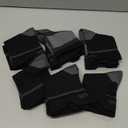 Plantar Fasciitis Sock (6 Pairs) for Men and Women, Compression Foot Sleeves with Arch and Ankle Support (Black, Large)