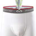 McDavid Boys' Boxer Brief Shorts with FlexCup Athletic Protection, Moisture Wicking & Cooling, Youth Sizes (Small, White)