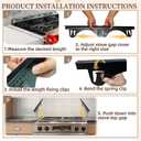 2 Pack Stainless Steel Stove Gap Covers, Kitchen Stove Gap Fillers, Heat Resistant Stove Guard Between Stove and Countertop, Snap-on design prevents shifting, adjustable from 13.8" to 26.8 "