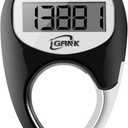 Simple Walking Pedometer 3D Step Counter for Men Women Kids (Black)
