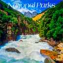 National Parks | 2026 12 x 24 Inch (Hanging) Monthly Square Wall Calendar | Plastic-Free | BrownTrout | Scenic Yosemite Yellowstone Nature