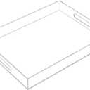 KEVLANG Clear Sturdy Acrylic Serving Tray with Handles-12x16Inch-Serving Coffee,Appetizer,Breakfast,Butler-Kitchen Countertop -Makeup Drawer Organizer-Vanity Table -Ottoman