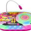 eKids Trolls Band Together DJ Party Mixer Turntable Toy with Built in Microphone for Kids, for Fans of Trolls Toys for Girls