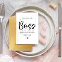 7 x Boss Thank You Card, World's Best Boss Card, Boss Birthday Card, Boss Leaving Card, Boss's Day Card from Employee Staff, You Are The Boss Everyone Wishes They Had