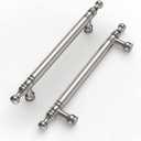 Haliwu 20 Pack Brushed Silver Cabinet Pulls, 3 inch(76mm) Hole Center Drawer Handles Zinc Alloy Hardware Pull for Kitchen Dresser Bathroom