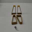 Osring 8 Inch Trapezoid Furniture Legs 4pcs, Solid Steel Furniture Hairpin Leg for Side Table, TV Stand and Cabinet, Gold
