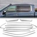 Chrome Window Trim for Chevy Silverado GMC Sierra 1500 Crew Cab 2019-2026