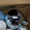 Soulchen 32 Pcs Christmas Ball Ornaments Set, 4", 3.15", 2.36", 1.57" Shatterproof Christmas Tree Hanging Ornament Plastic Ball Decoration for Holiday Xmas Tree Decor (Blue,Silver,White)