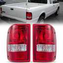 Tail Lights Assembly Compatible with 2001-2011 Ford Ranger Rear Light red 2Pcs