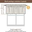 Chyhomenyc Stone Blue Valances for Window, Room Darkening Short Curtains for Kitchen Bedroom Living Room, Rod Pocket Top Small Window Treatment Valance RV Bunk Panels, 40" Wx18 L, 2 Pieces