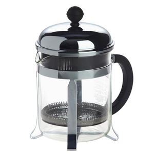 Bodum 17oz Chambord French Press Coffee Maker, HighHeat Borosilicate Glass, Polished Stainless Steel – Made in Portugal