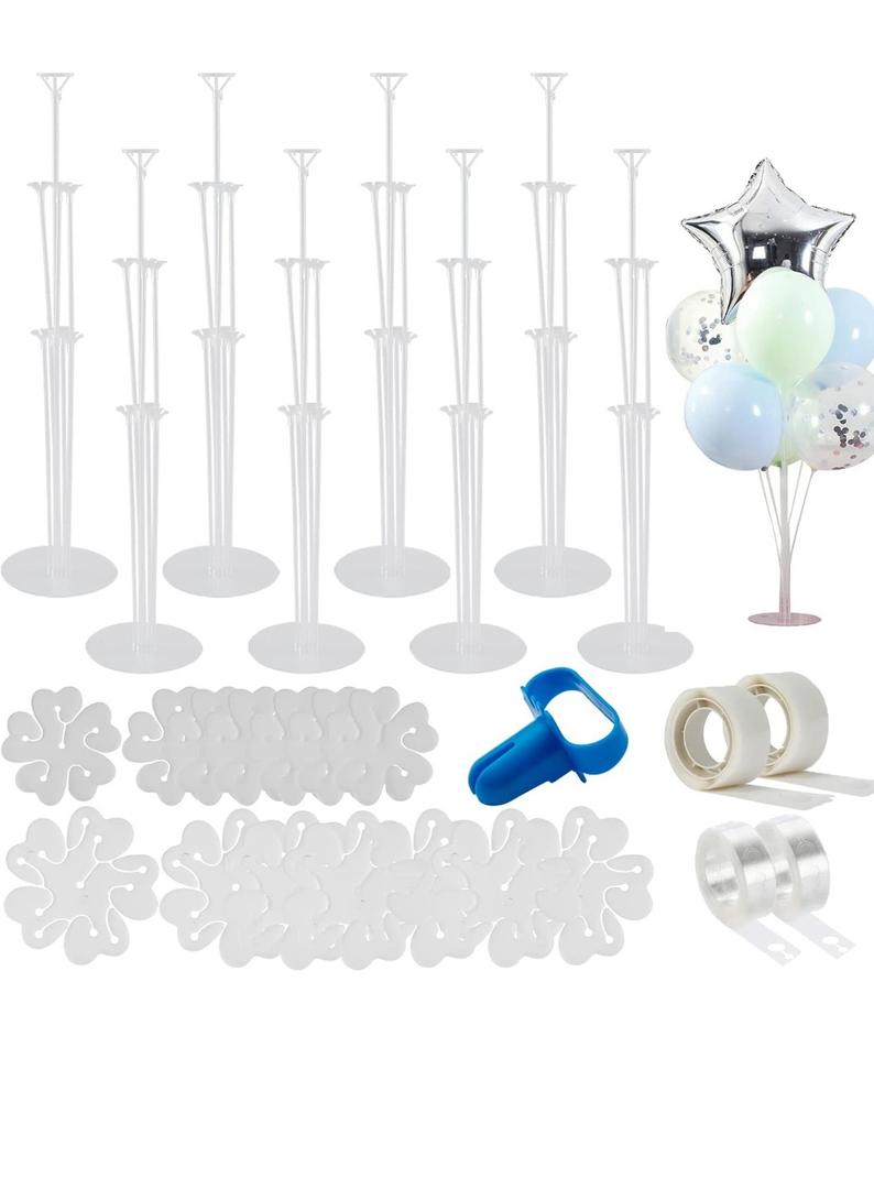 8 Sets 28 Inch Balloon Stand Kits, Balloon Sticks with Base For Table Floor Graduation Baby Shower Happy Birthday Engagement Fiesta Party Decorations Class
100+ bought in past month