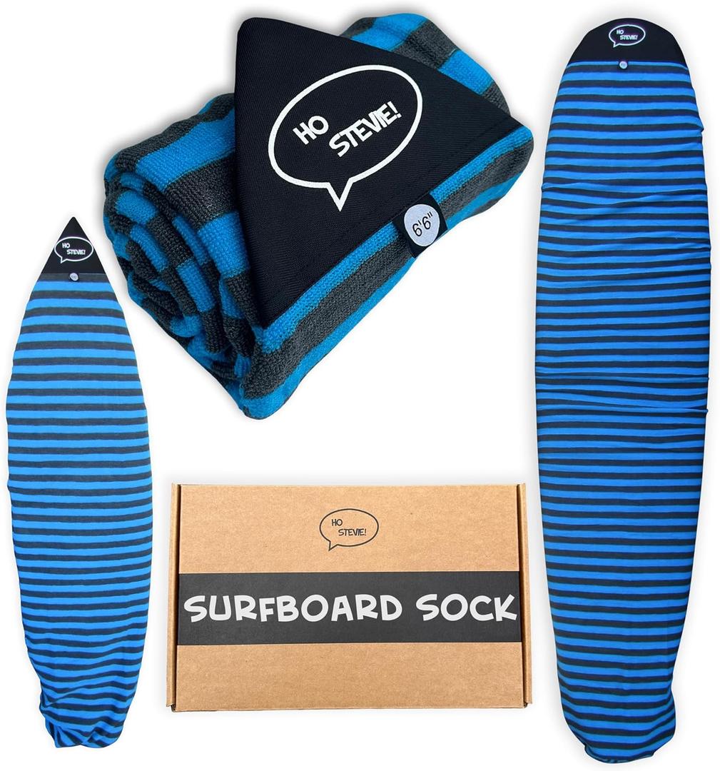 Ho Stevie! Surfboard Sock Cover - Thicker and More Protective Bag For Your Surf Board (9'0", Blue and Gray)