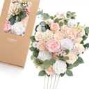 Ling's Moment Deluxe Faux Flower Box, Cream & Blush
