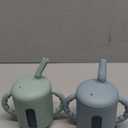 Seposeve 2 Pack Silicone Sippy Cups, Leak-Proof Baby Straw Cup for 6-12 Months, Spill Proof Toddler Cup with Straw 1-3 Years, with Capacity Marking, Non-slip Handle, Flow Control, 6 oz, Green Blue