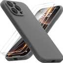 FlyReal Magnetic for iPhone 16 Pro Max Case, Compatible with MagSafe, (Integrated Silicone Camera Control Button & Camera Protection) +Screen Protectors, Microfiber Lining Case 6.9", Space Gray