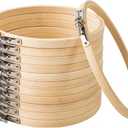 Matchne Embroidery Hoop 12PCS 10 inch Cross Stitch Supplies & Needlework Supplies Easily Loosen/Tighten Bamboo Wooden Hoops for Crafts…